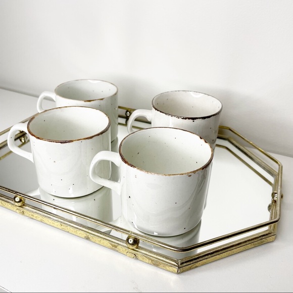 Set of 4 Brown Speckle Mini Mugs - Picture 2 of 16